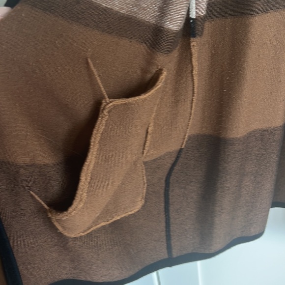 🛍️Marc by Marc Jacobs Long Black/Brown/Tan Merino Wool Cardigan Sweater M/L - Picture 6 of 8